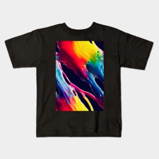 Colorful liquid abstract pattern #48 Kids T-Shirt